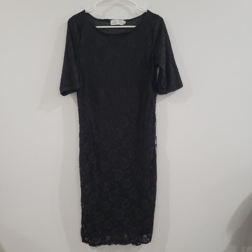 Sign Here Signature Clothing Midi Dress Lace Size Large Whimsigoth Dark Romance